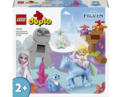 LEGO 10418 DUPLO Disney Elsa en Bruni in het Betoverde Bos Frozen 2 Set met Poppetjes
