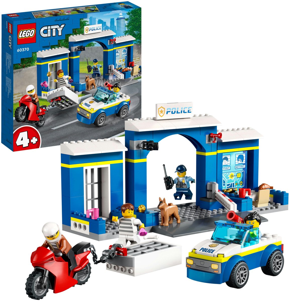 Bol.com LEGO 60370 City Politie Achtervolging politiebureau Speelgoed Set voor Kinderen vanaf 4 aanbieding
