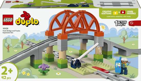 LEGO DUPLO City Train Bridge & Rails Expansion 10426