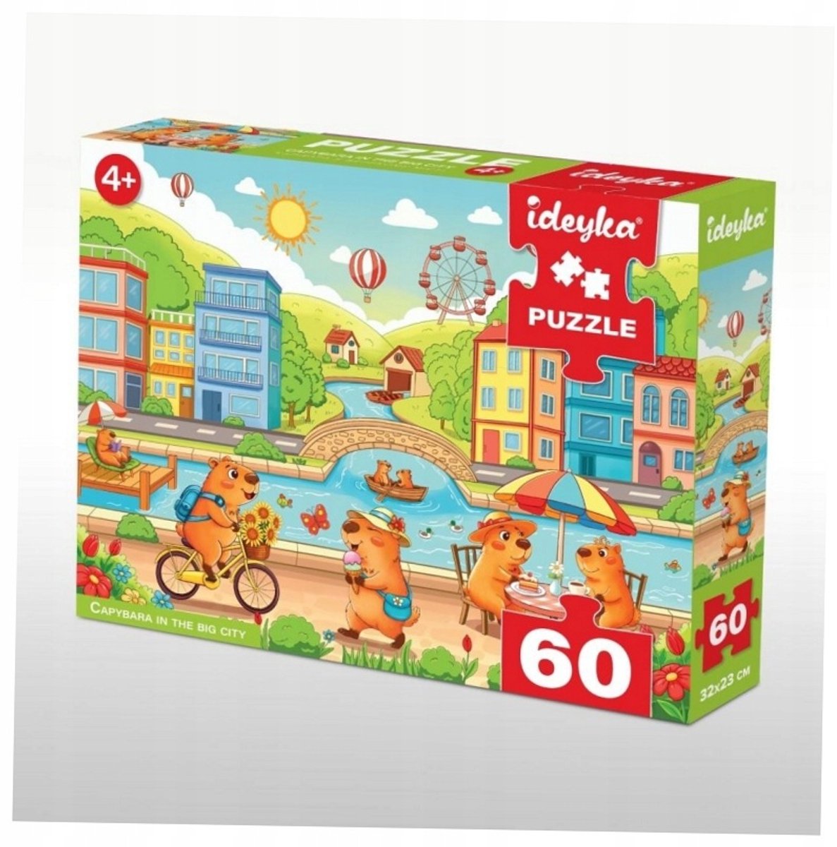 Merkloos Kapibara Puzzel 60 Stukken - Groot Stadsavontuur