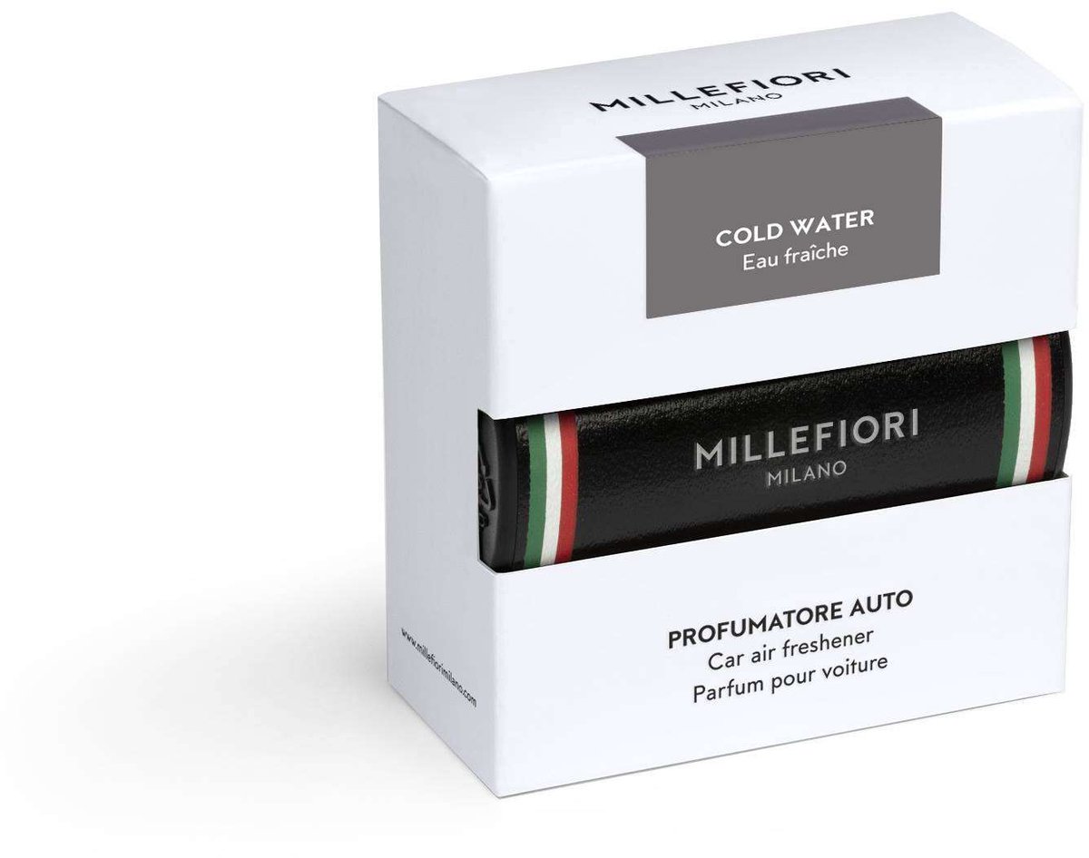 Millefiori Milano - Autoparfum Icon 17 - Zwart - Urban - Cold Water