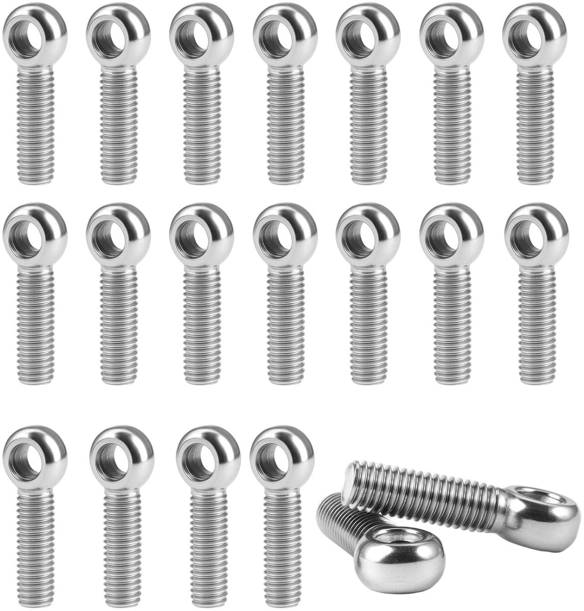 20 Stuks RVS Machine Schouder Swivel Bout Lifting Ring Oog voor Hijstoepassingen en Bevestiging