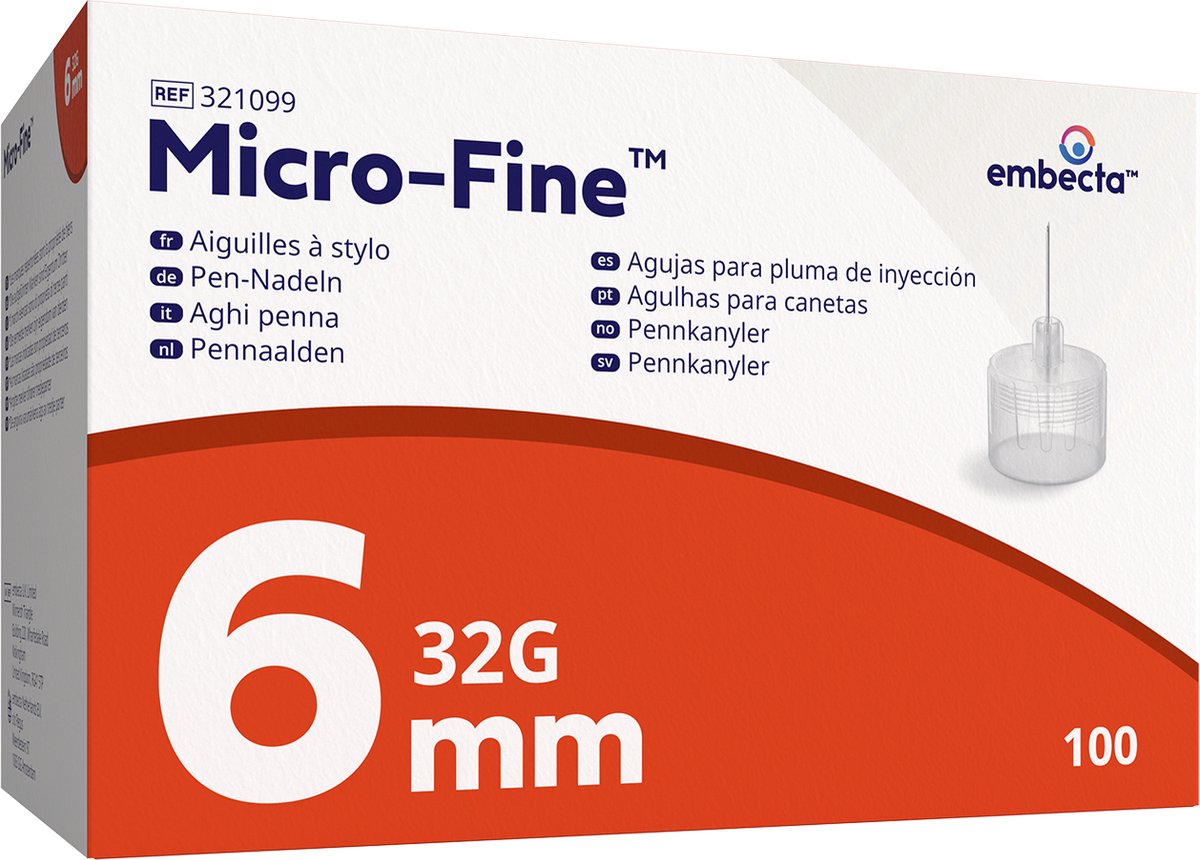 BD Micro-Fine Pennaalden 32g 6mm 100 stuks - EMBECTA