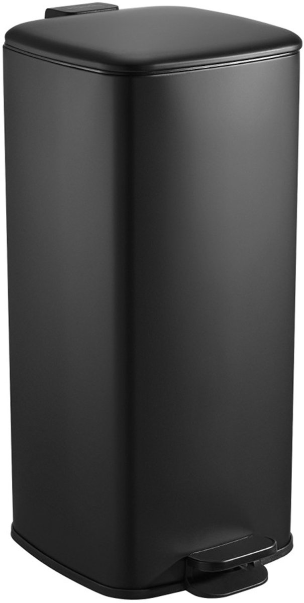HÜSQ Prullenbak - Pedaalemmer - zwart - metaal - 30 liter - soft-close en binnenemmer