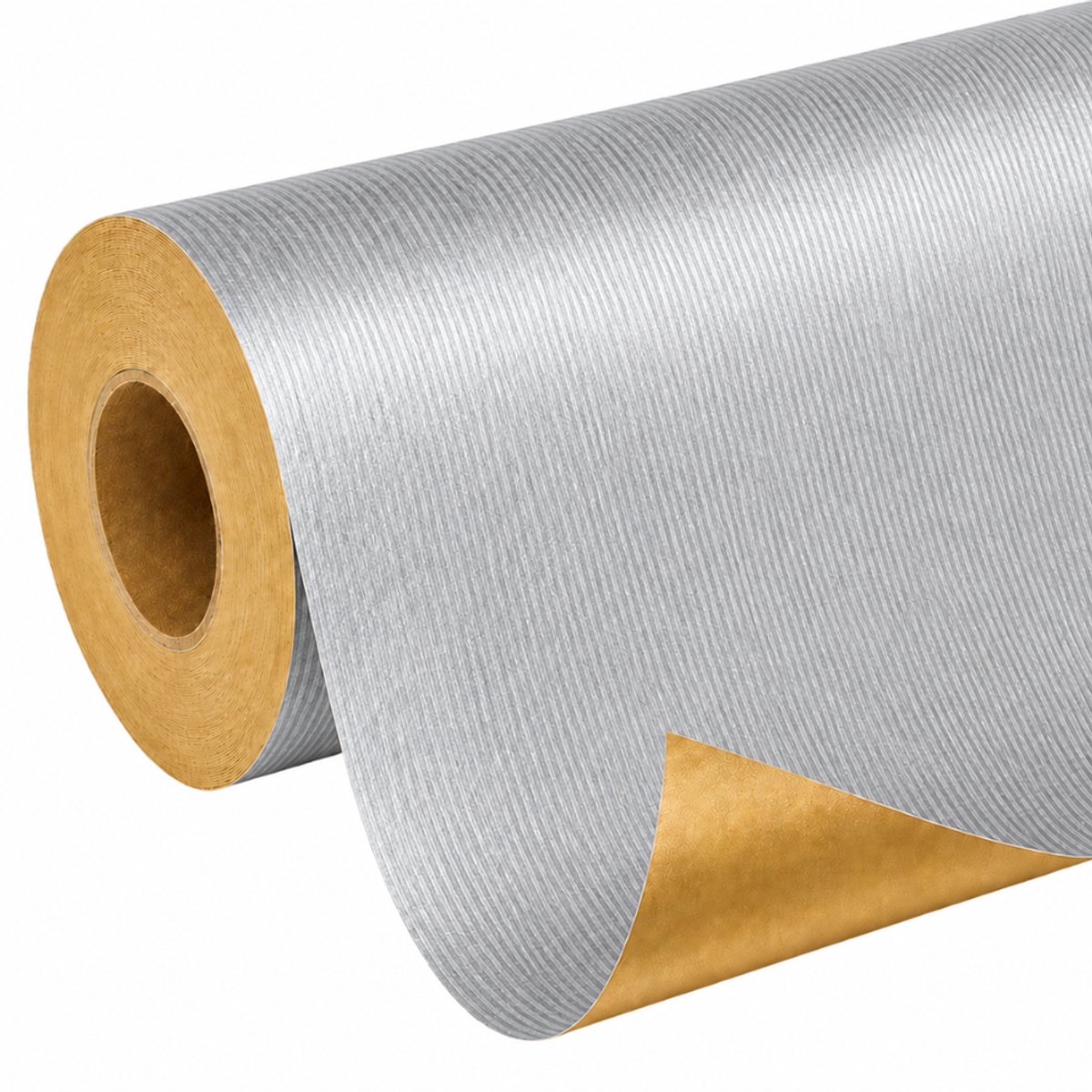 Papierrol – Kraft cadeaupapier – Zilver goud – 50 cm x 100 meter – 70 grams