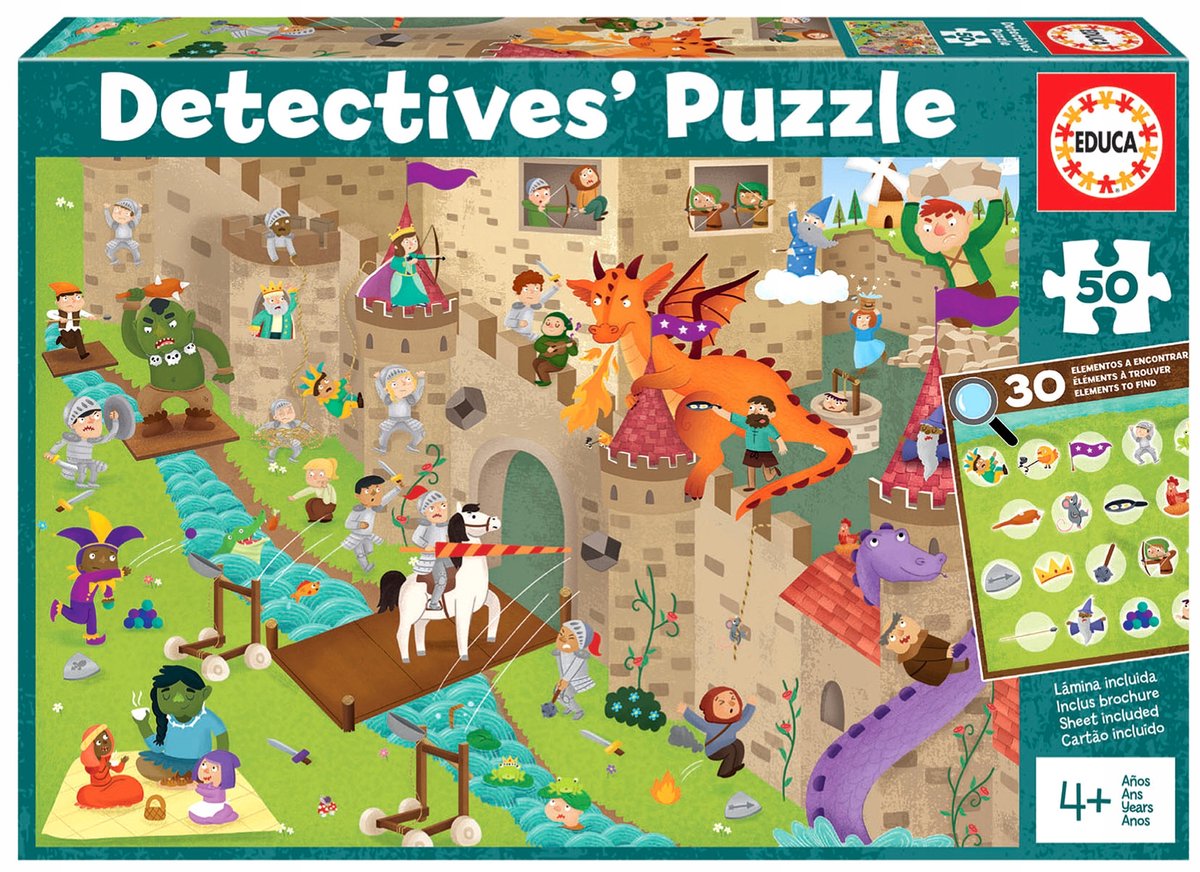 Educa Detective Puzzel 50 Stuk - Kasteel