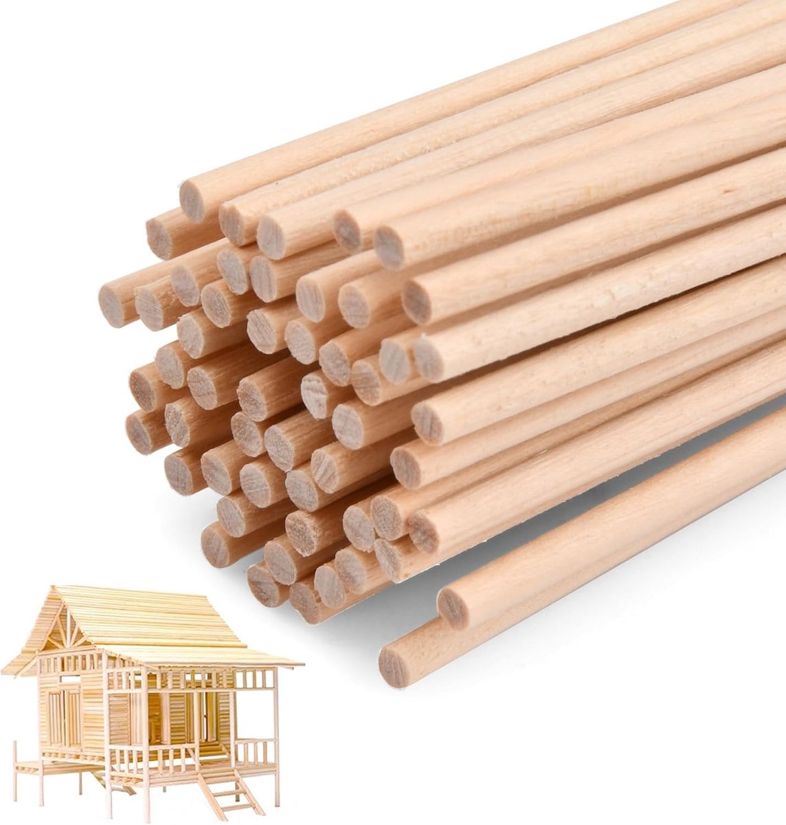 Balsa hout stokken voor knutselen en zelfgemaakte projecten, 3mm x 30cm houten latten voor creatief gebruik
