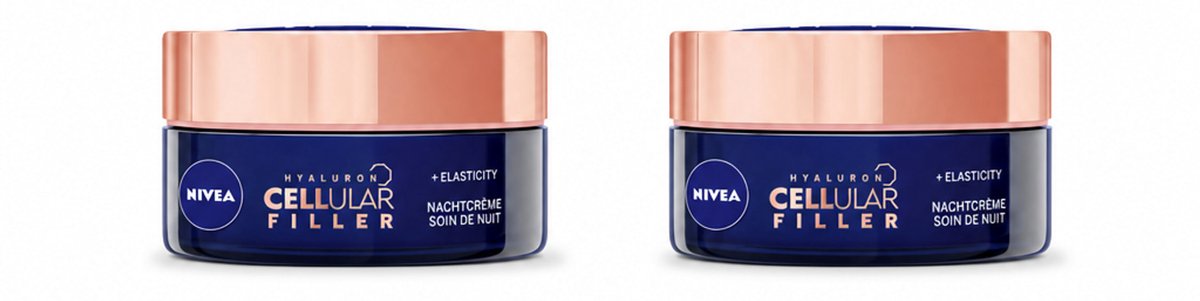 2 x NIVEA - Nachtcrème - CELLular Expert Lift Anti-Veroudering - Voor alle huidtypes - Met Bakuchiol & Hyaluronzuur - Verhoogt collageen & anti-rimpel - 50 ml - Bulkverpakking - 2 stuks