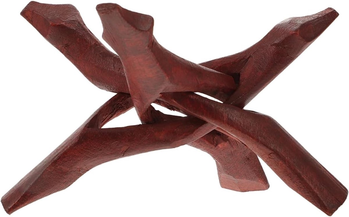 Houten standaard voor glazen bol, gegraveerd met unieke ontwerpen, perfect voor sieraden, decoratie en tentoonstellingen