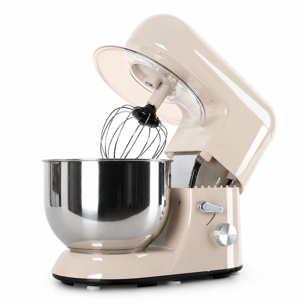 Keukenmachine 5L met Kneedhaak en Garde – Krachtige Mixer – 6 Snelheden – RVS Kom – 1800W