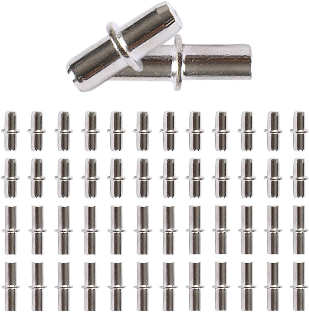 50 Stuks Steunpinnen voor Planken, Metaal Push-in Planksteunen 5mm, Voor Kasten en Boekenkasten, Perfect voor Kantoor en Keuken