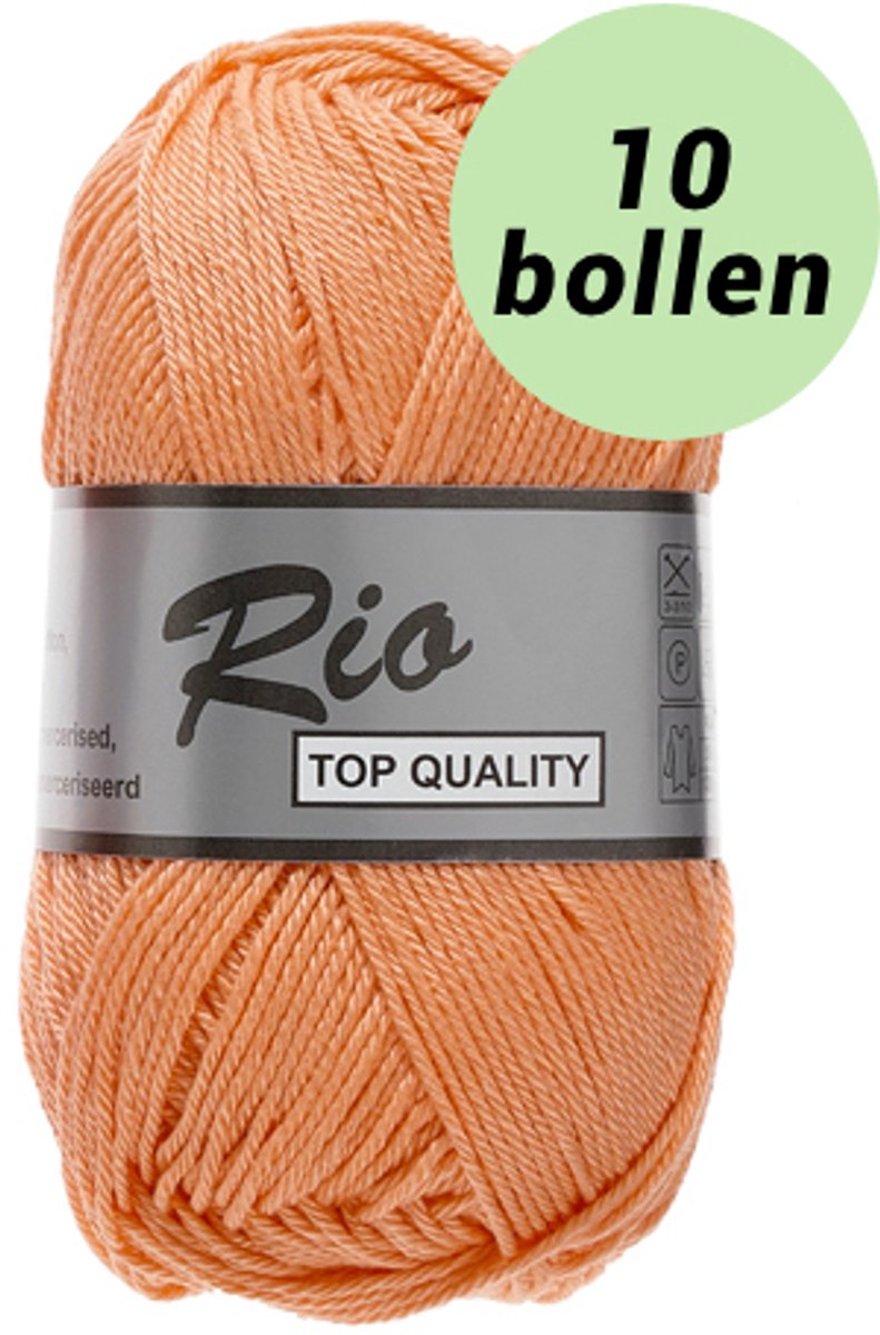 Lammy yarns Rio katoen garen - koraal zalm (065) - 10 bollen