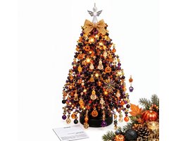 Kerstdecoratie – Doe-het-zelfpakket voor een kerstboompje van kralen; handgemaakt ornament van draad en kralen – exclusief lichtjes (ca. 20 cm hoog) – ideaal om heerlijk alleen te ontspannen of samen met het gezin te knutselen.