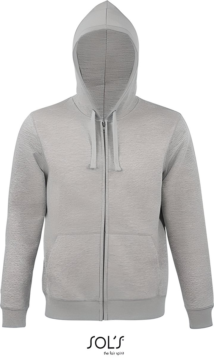 SOL'S Men´s Zip Hoodie Spike L03105 - HEATHER GREY MELANGE - S