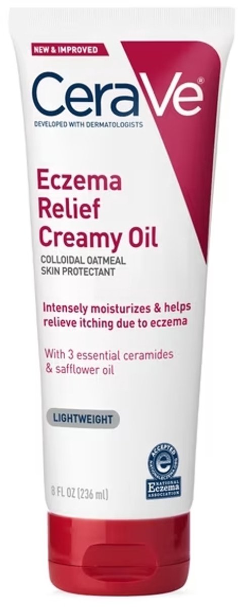 CeraVe Eczema Relief Creamy Body Oil – Droge & Jeukende Huid – Colloidal Oatmeal – 100 ml