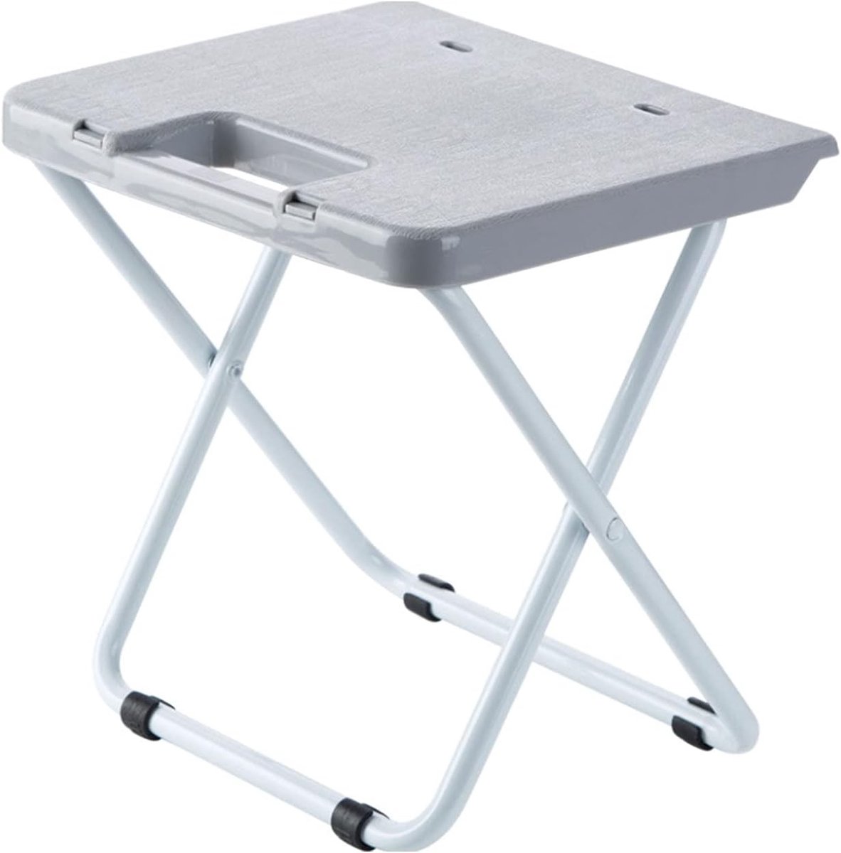 Opvouwbare Campingkruk - Lichtgewicht en Compact - Ideaal voor Buitenactiviteiten, 23.5 x 32 cm, Grijs