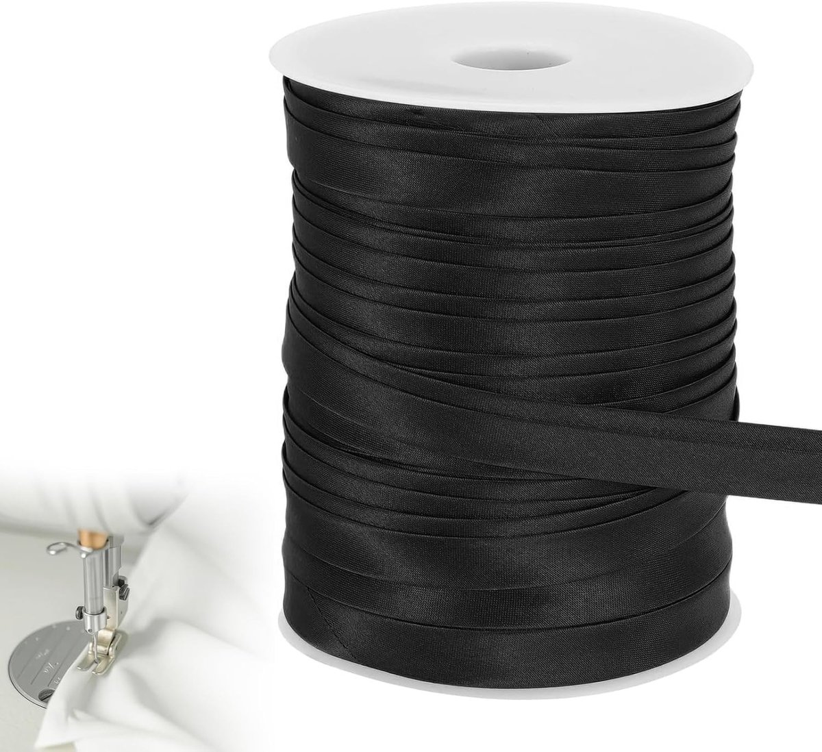 Bias Tape 25mm*164ft, Dubbelgevouwen Polyester Rand, Satijnen Naadband voor Kleding, Quilten, DIY Projecten en Hemmen van Tassen en Textiel