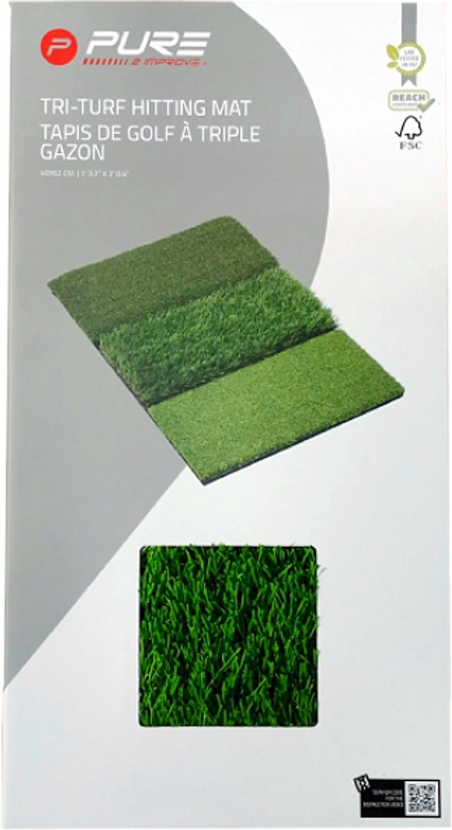 Golfmat - 3 Kunstgras Lengtes - 40x62 cm van Pure2Improve — afbeelding 3