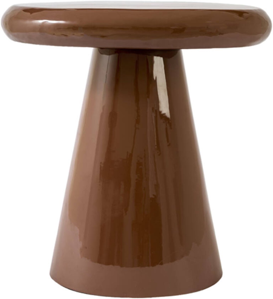 Light&living Bijzettafel 43x32x47 cm TARINO glans chocolade bruin