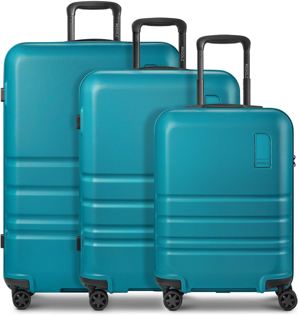 Redolz Pro ABS 4 wielen Kofferset 3-delig met uitbreidingsplooi - Harde bagage - TSA slot - petrol