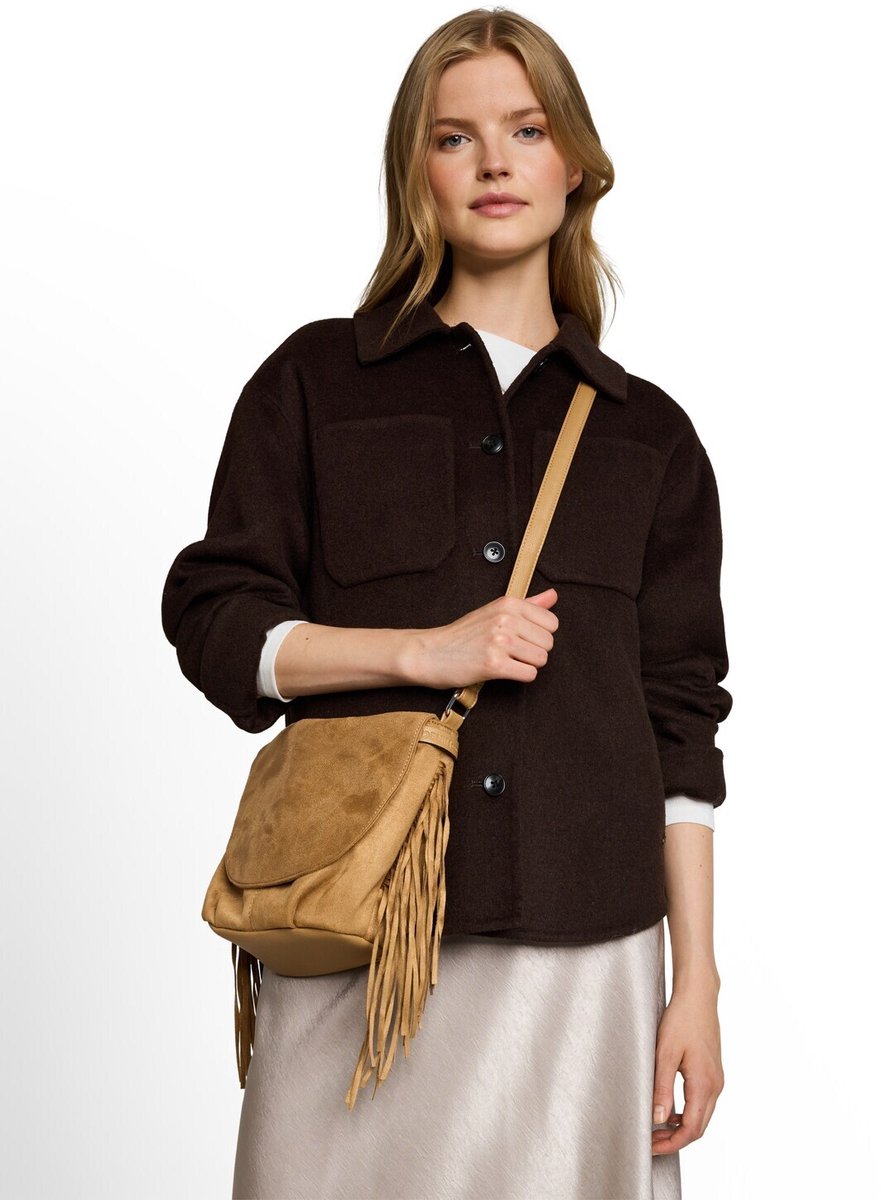 TOM TAILOR schoudertas Deyanira Saddle Bag Camel Lichtbruin