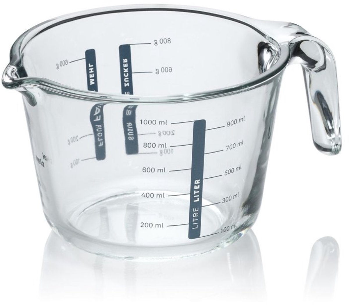Malea-maatbeker, glas, 1 l