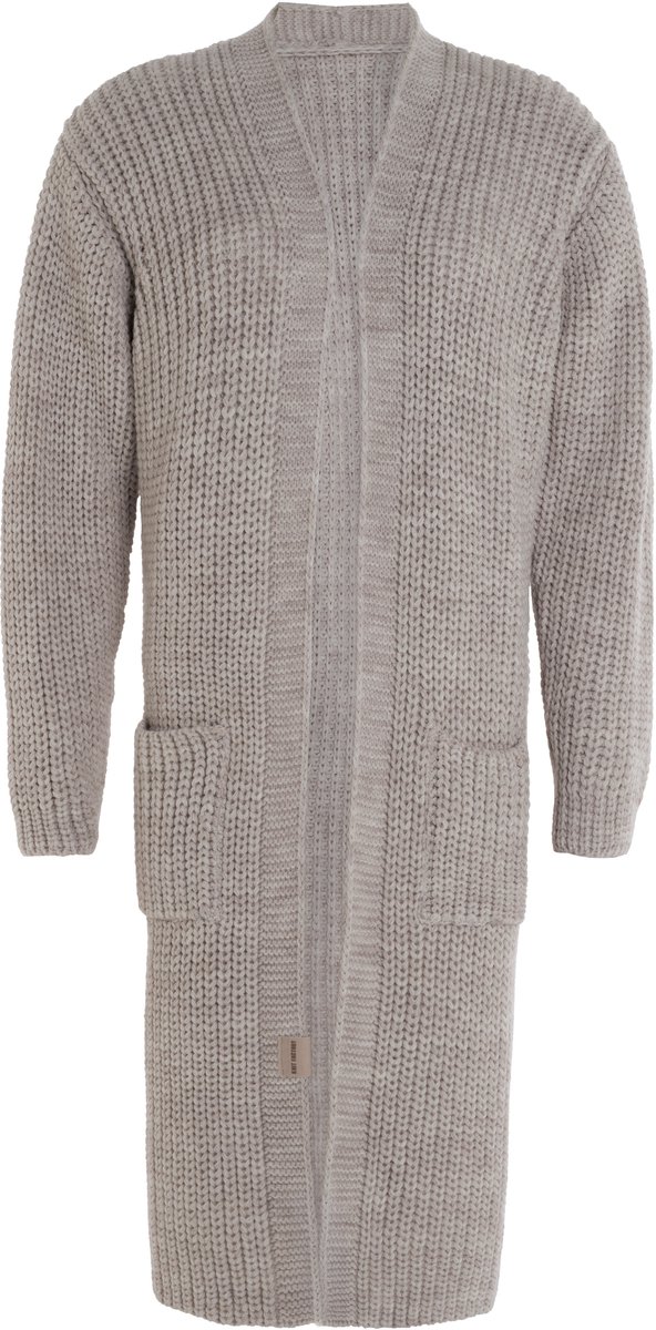 Knit Factory Marlo Lang Gebreid Vest - Iced Clay - 36/38
