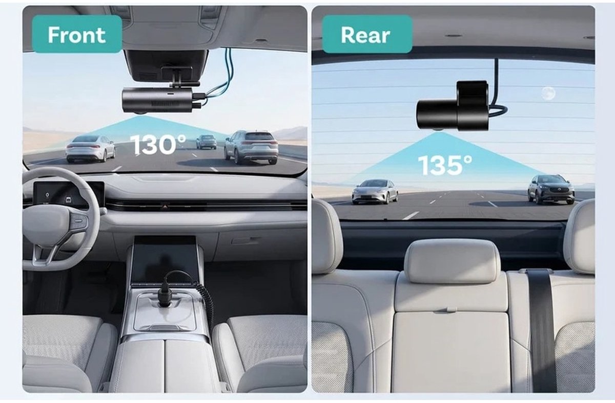 Ottocast OttoSafe Cam CA560– Camera 2K voor/achter en draadloze CarPlay en Android thumbnail 3