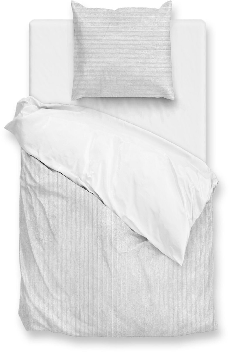Zohome Teddy Rib Fleece Dekbedovertrek Pile di Ribcord – Dekbedovertrek - White, foto 2