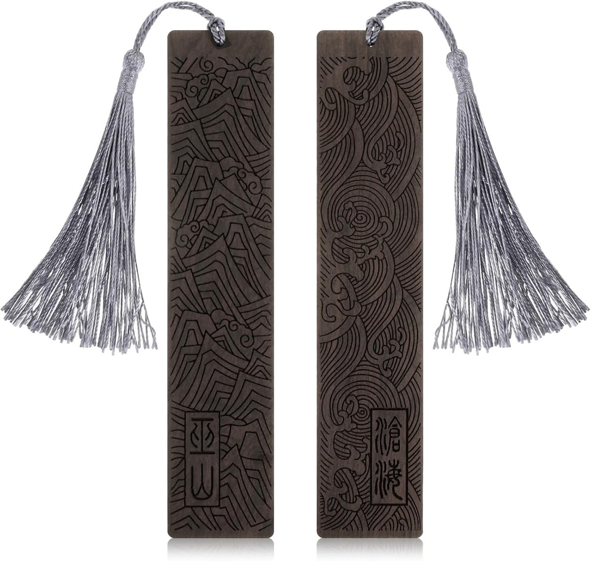 Handgemaakte Houten Boekenleggers - Set van 2 Vintage Bookmark voor Lezers, Onderwijzers en Boekenliefhebbers