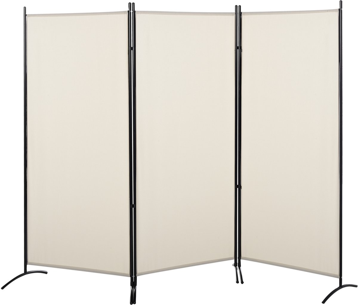 3 - delig scherm - afmetingen 2 - 53 m L x 0 - 5 m B x 1 - 82 m H - zijgordijn - privacyscherm - vrijstaande metalen scheidingswand - polyester
