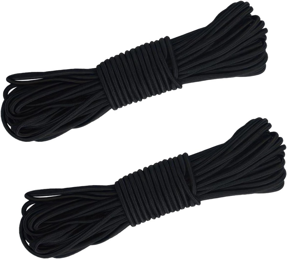 Elastische Touwen 4mm x 10m - Zwart Rubber Koord voor Bevestigen, Tuinieren en Doe-Het-Zelf Projecten
