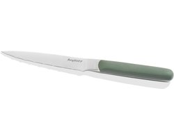BergHOFF Home Elements Kartelmes 11,5 cm – Broodmes, Tomatenmes & Citrusmes voor Brood, Fruit & Groenten – Vlijmscherp RVS, Ergonomisch Handvat & Vaatwasbestendig Mes – Khaki
