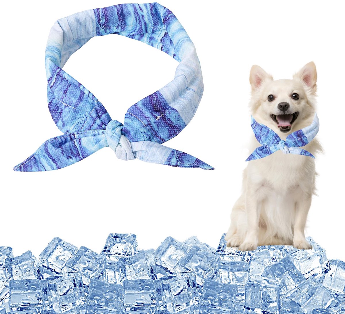 Verkoelende halsdoek voor honden, koelhalsband voor honden, verkoelende hondenhalsband, hondenhalsdoek voor honden - ShopVlot