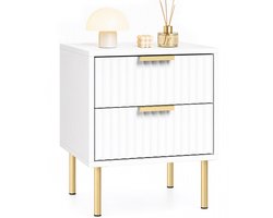 HOMCOM-Nachtkastje-MDF-40x39x48cm-Wit