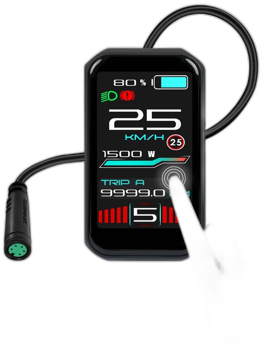 Currero Fatbike Scherm - LCD Display - Schermpje - E-Bike Accessoires - Elektrische Fiets - Dashboard - Snelheidsmeter - Kinderen & Volwassenen