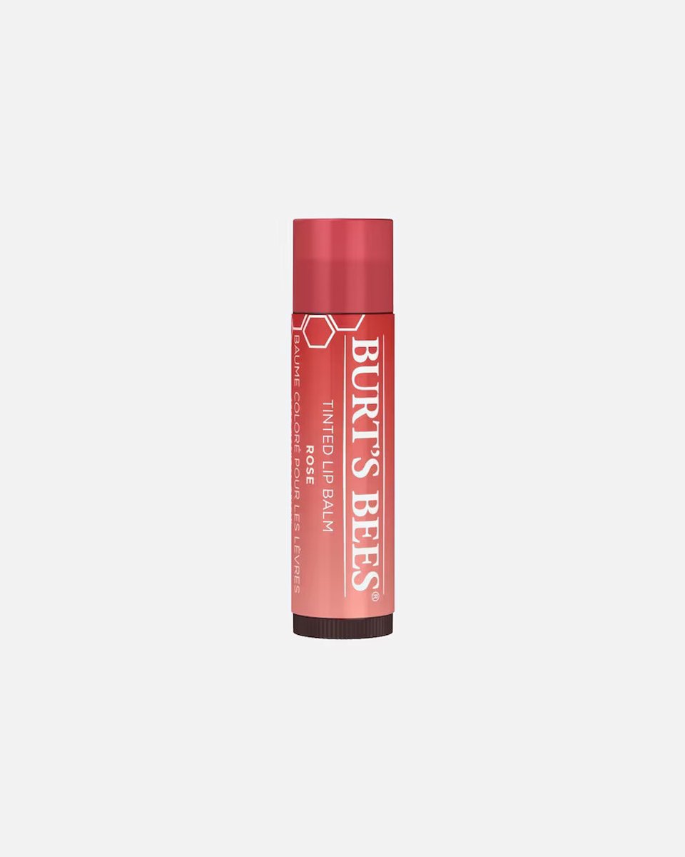 Burt's Bees getinte lipbalsem - rose - lippenbalsem - 100% natuurlijk - 4,25 gram - 8 uur hydratatie