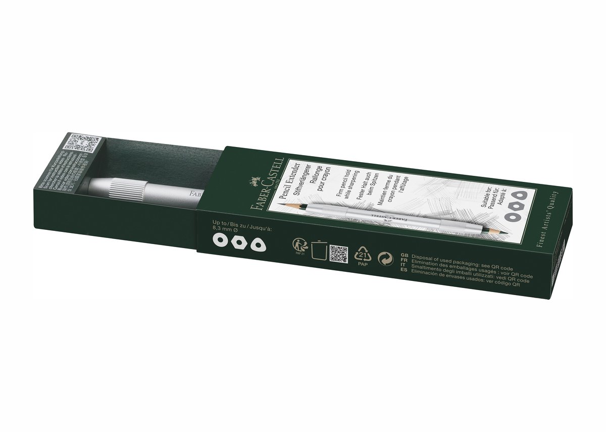 Faber-Castell - Potloodverlenger - Dubbelzijdig - Aluminium - FC-180310 — cadeau in Hobby - foto 2