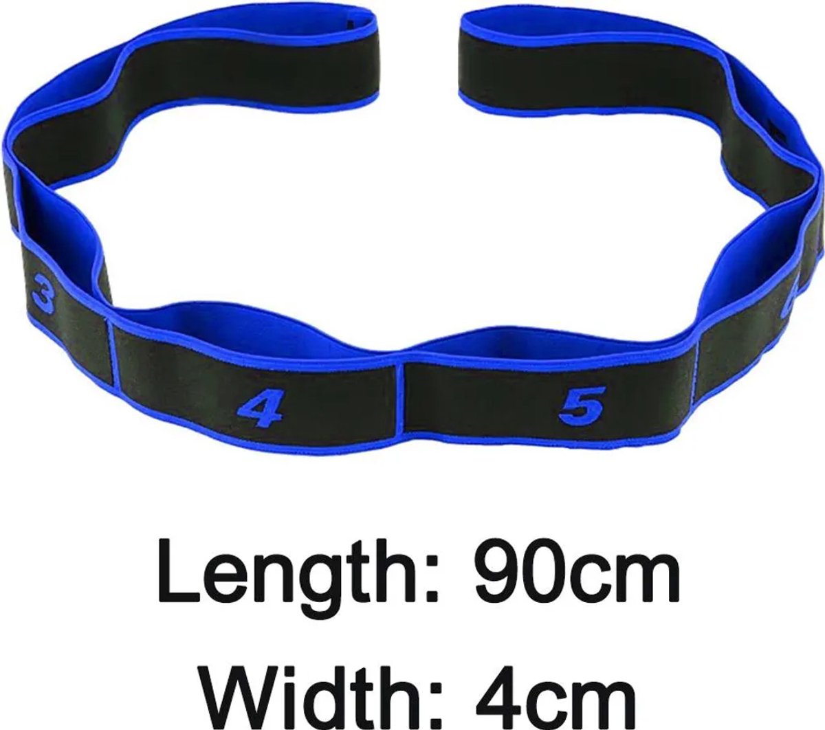 Multisegment elastische sportriem, yoga-stretchriem, elastische stretchband, yoga-stretchband, fitnesstraining