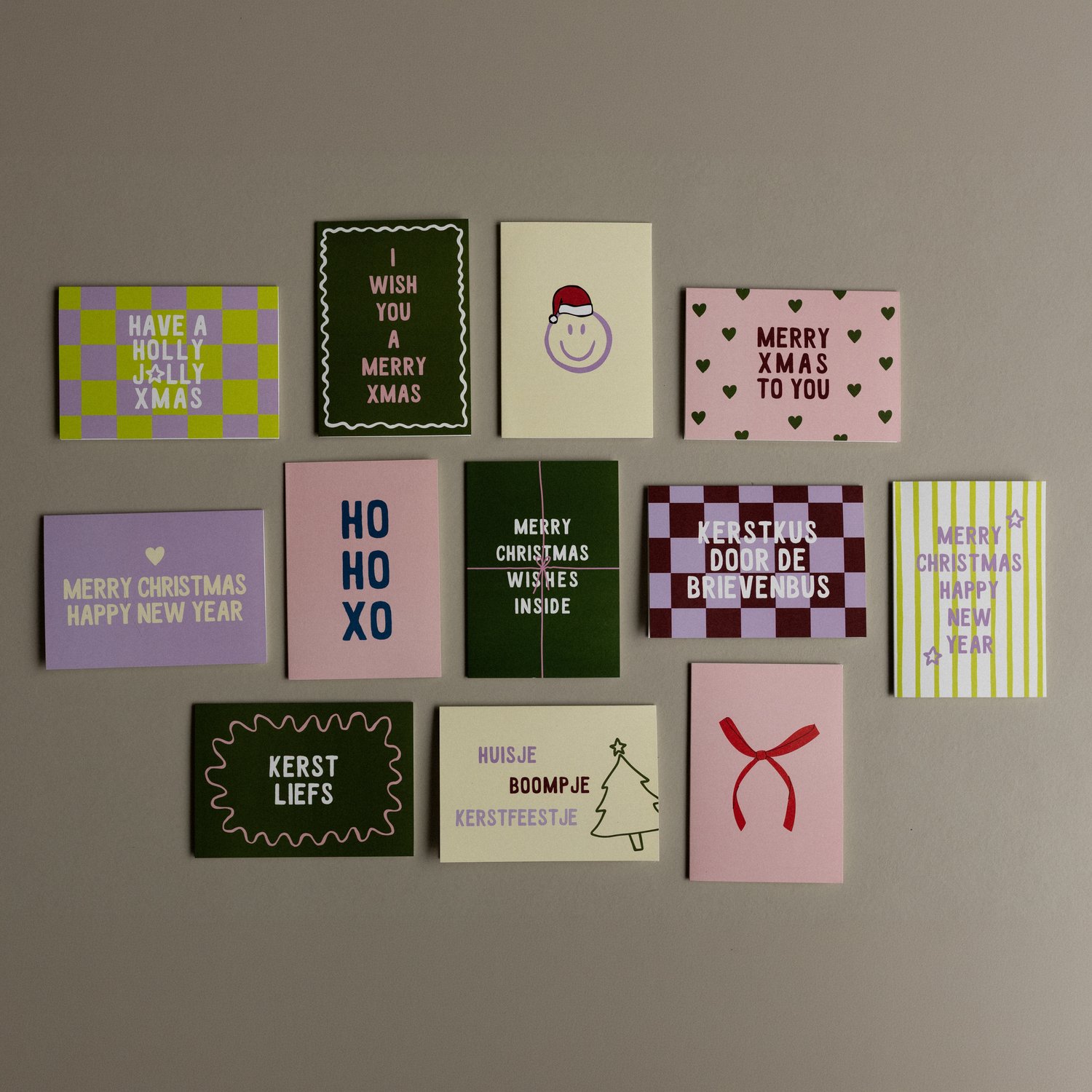WeLikeToLove Kerstkaarten - Nieuwjaarskaarten - Kerstkaartjes - Luxe - Set - Wenskaarten kerst - 12 stuks - A6