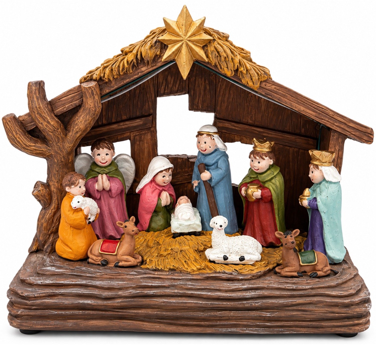 Kerststal multicolor 22×10×15 cm voor binnen