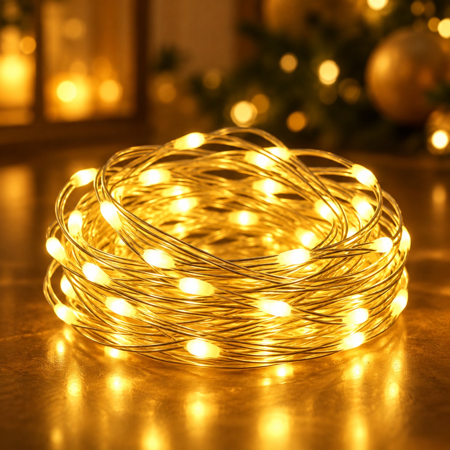 Rosnek Lichtsnoer Kerstverlichting 300 LED 30 m - Lichtslinger Buiten met IP44 Adapter - 8 Lichtstanden & Geheugenfunctie - Fairy Lights & Tuinverlichting voor Tuin, Terras & Feest - Warm Wit