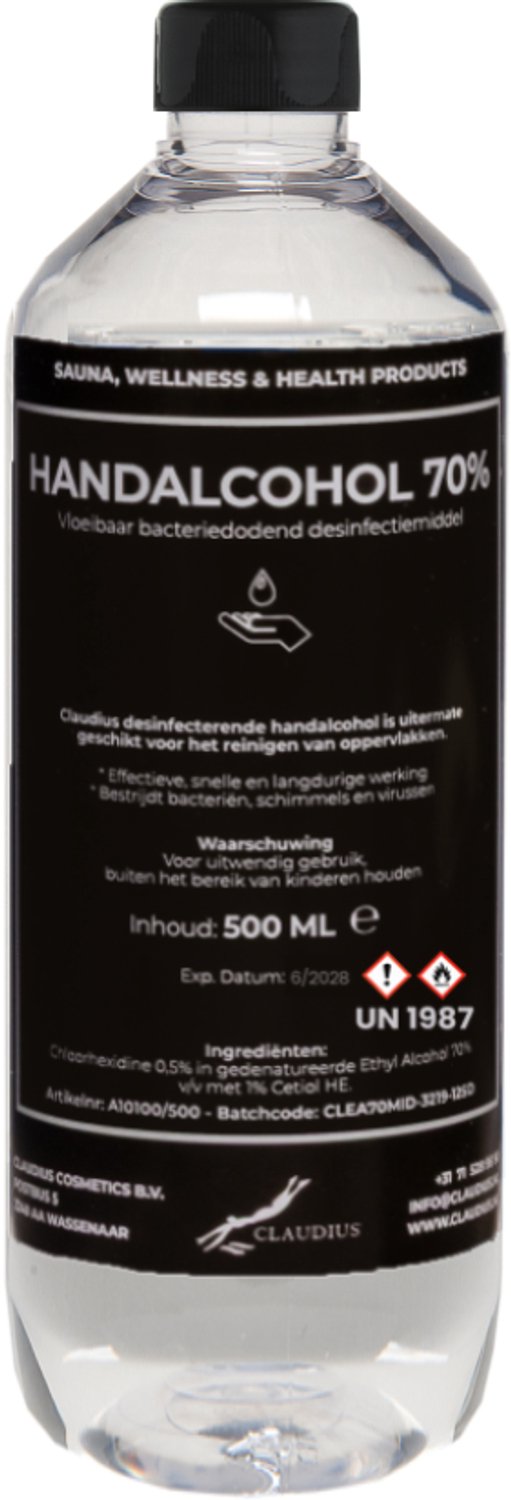 Handalcohol spray 70% - 500 ml met dop