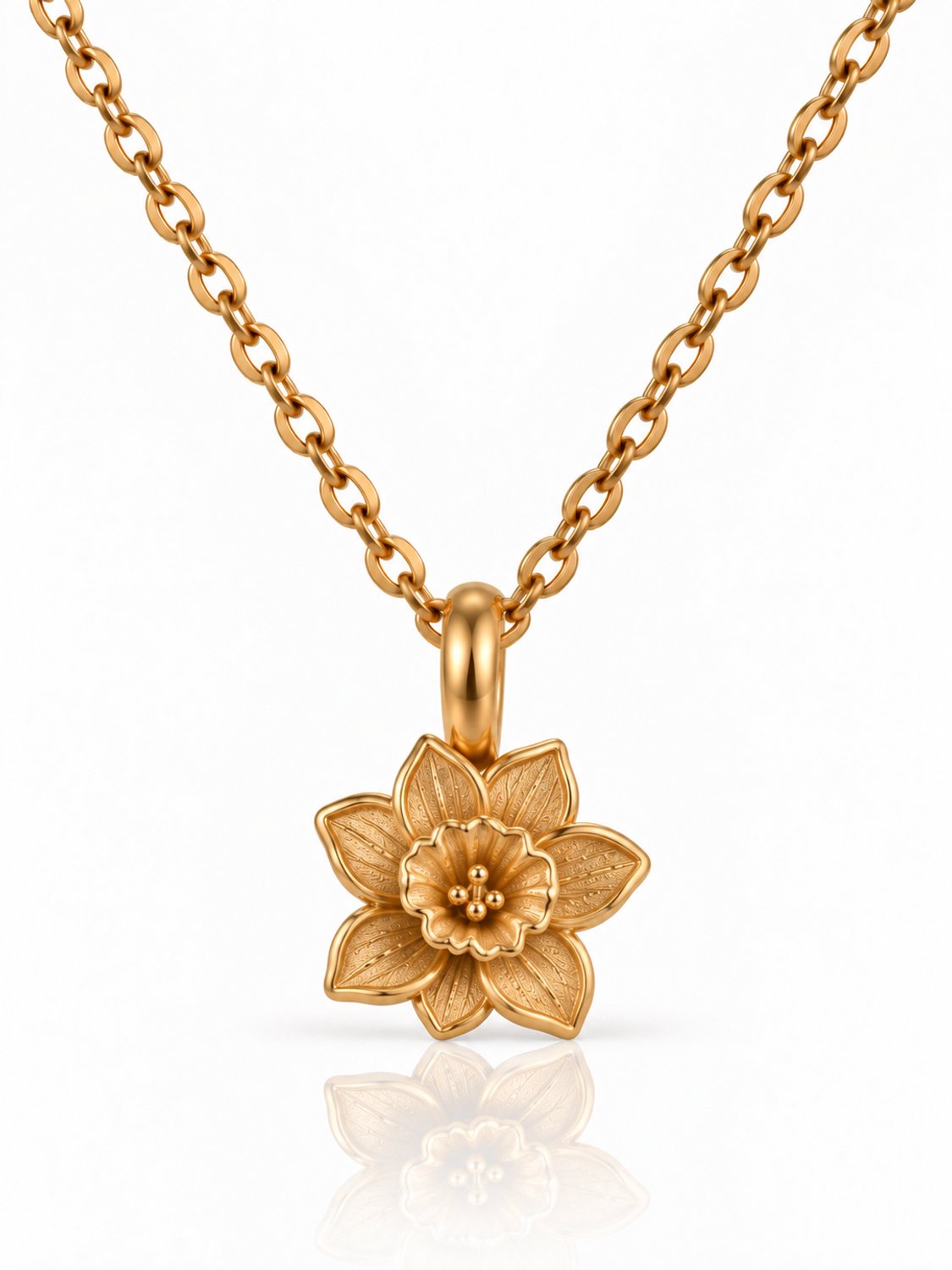 Maevi® Geboortebloem Ketting - Maand: December - Hoge Kwaliteit RVS / Stainless Steel - Sterrenbeeld / Geboortesteen Ketting - Cadeau voor Mama / Vriendin - Geboorte Cadeau - Incl Luxe Verpakking - Birthflower Necklace - Lengte: 45cm - Verkleurt Niet