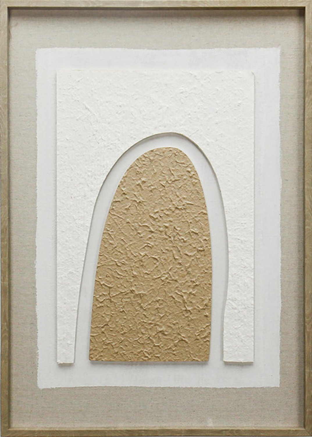 Schilderij abstract organisch zand 50x70cm