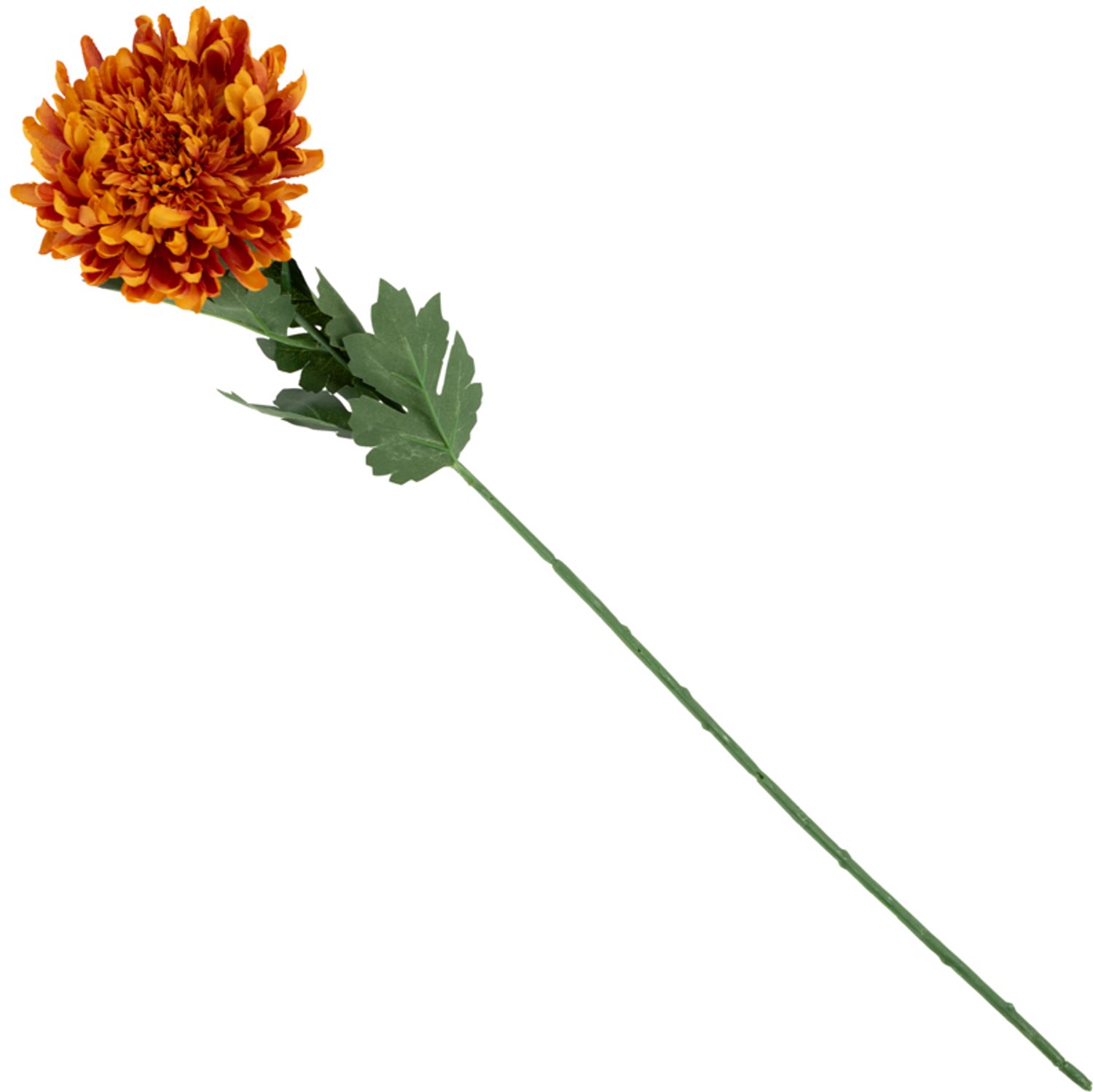 Kunstbloem chrysant 63cm oranje