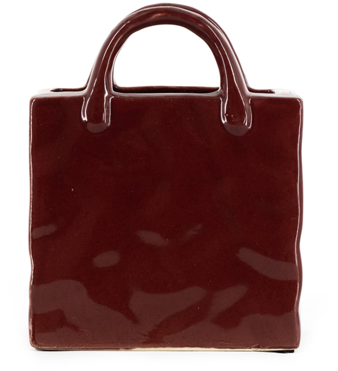 Aardewerk vaas Shopper S burgundy