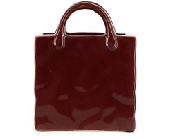 Aardewerk vaas Shopper S burgundy