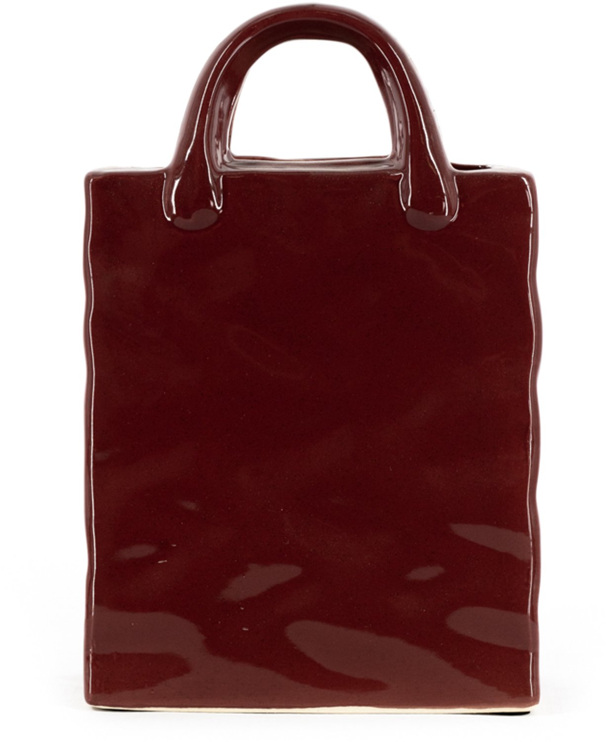 Aardewerk vaas Shopper L burgundy