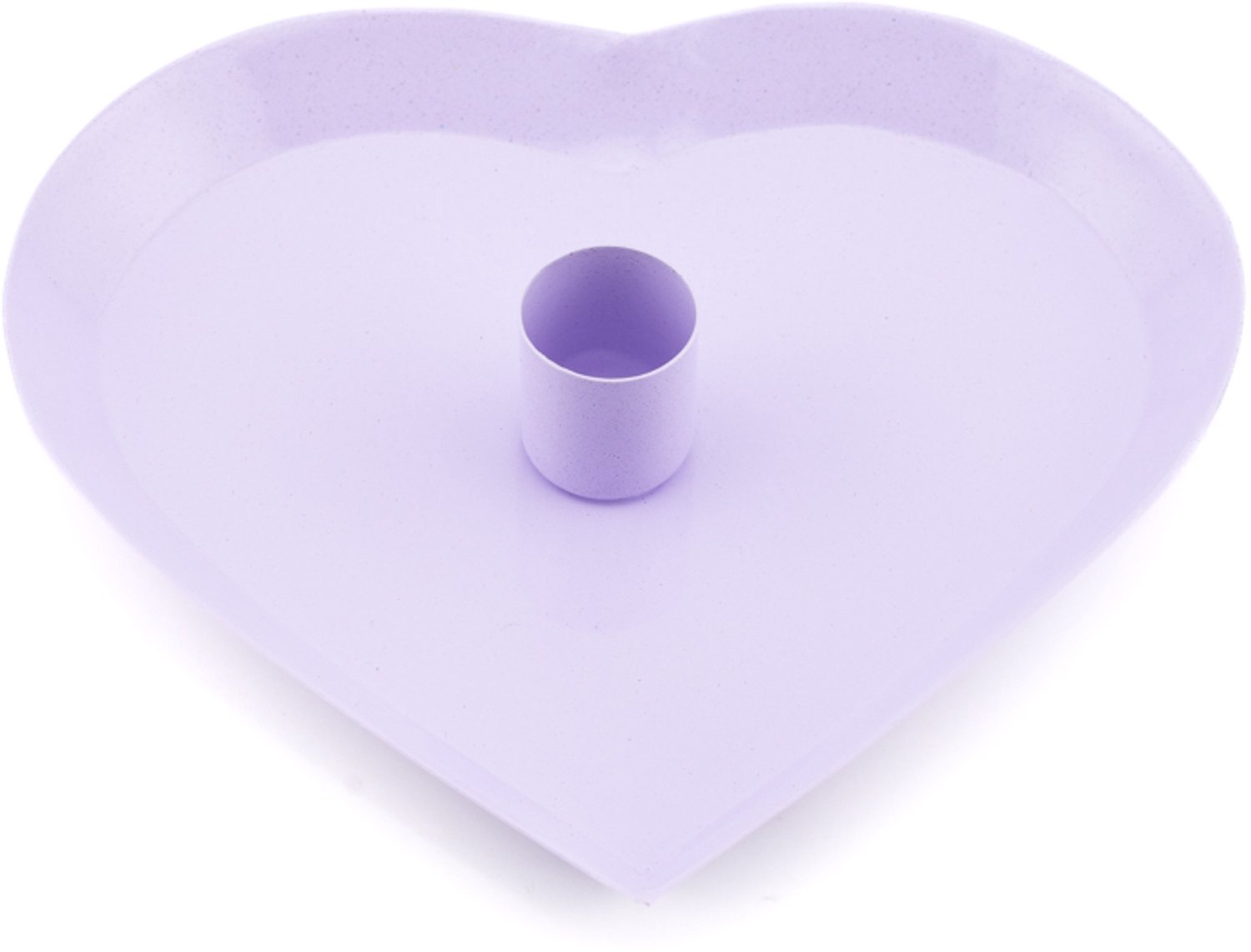 Kaarsenstandaard hart lila 16cm